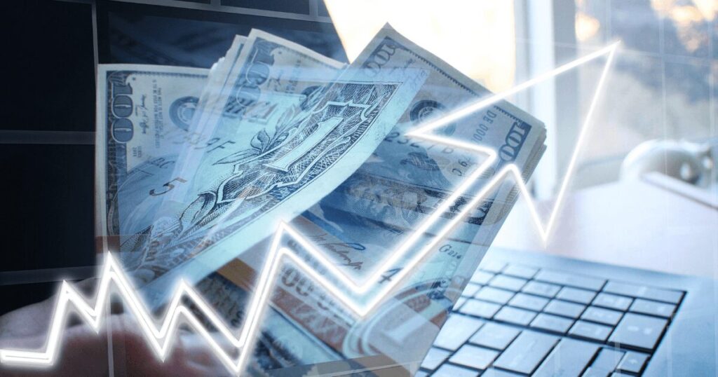 収入が上がっていく画像