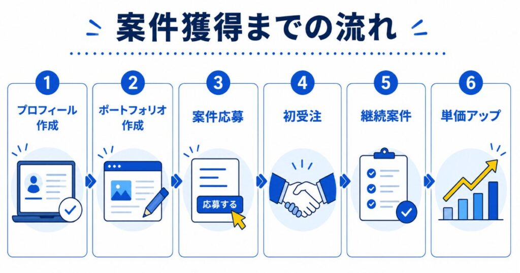 案件獲得までの流れ