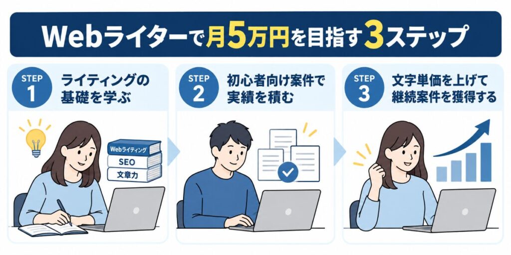 webライターで月5万円をめざす方法